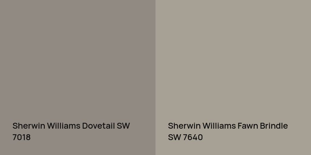 Sherwin Williams Dovetail vs. Sherwin Williams Fawn Brindle