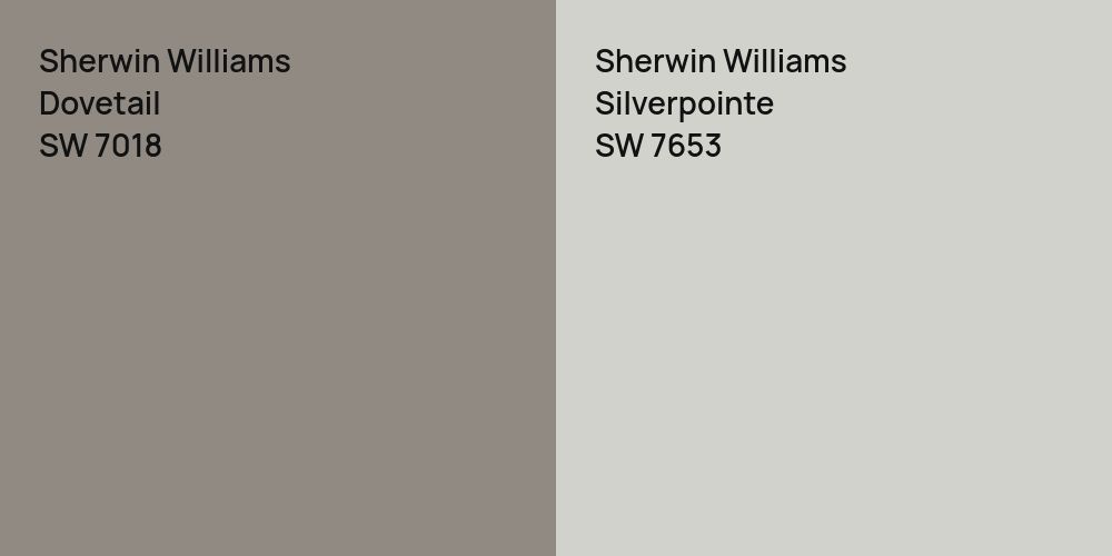 Sherwin Williams Dovetail vs. Sherwin Williams Silverpointe