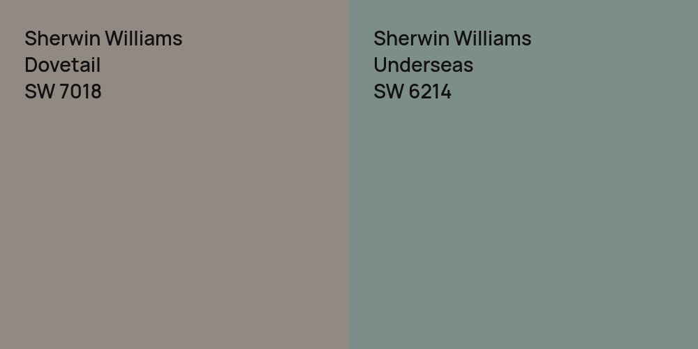 Sherwin Williams Dovetail vs. Sherwin Williams Underseas