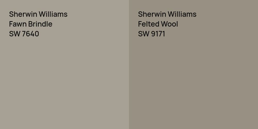 Sherwin Williams Fawn Brindle vs. Sherwin Williams Felted Wool