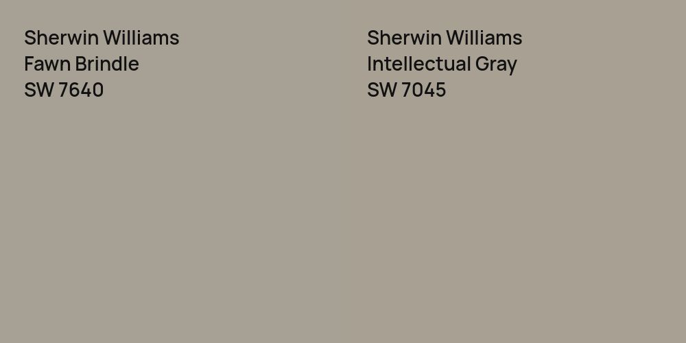 Sherwin Williams Fawn Brindle vs. Sherwin Williams Intellectual Gray