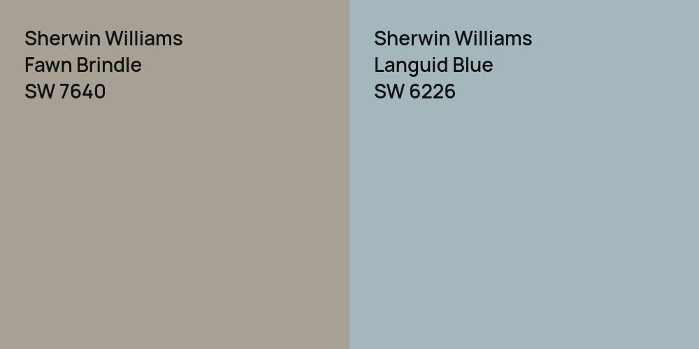 Sherwin Williams Fawn Brindle vs. Sherwin Williams Languid Blue