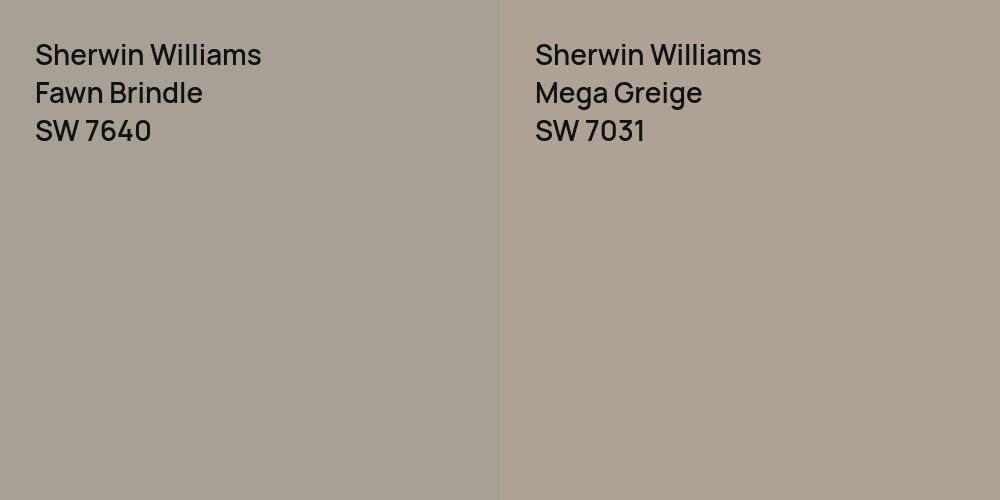 Sherwin Williams Fawn Brindle vs. Sherwin Williams Mega Greige