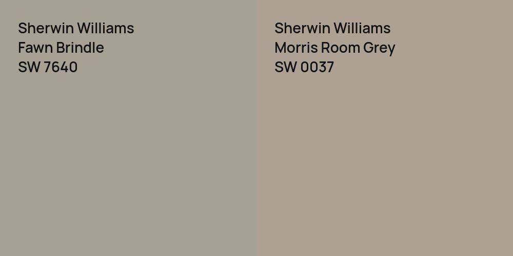 Sherwin Williams Fawn Brindle vs. Sherwin Williams Morris Room Grey