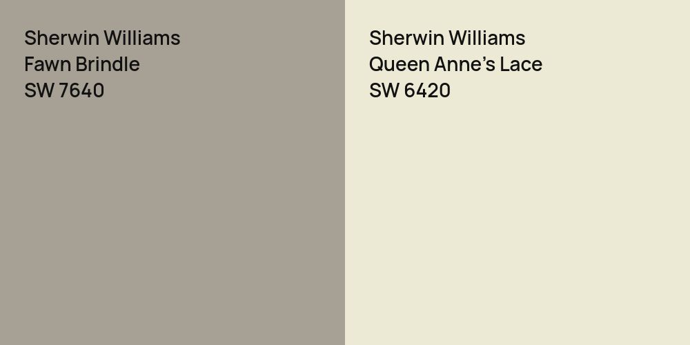 Sherwin Williams Fawn Brindle vs. Sherwin Williams Queen Anne's Lace