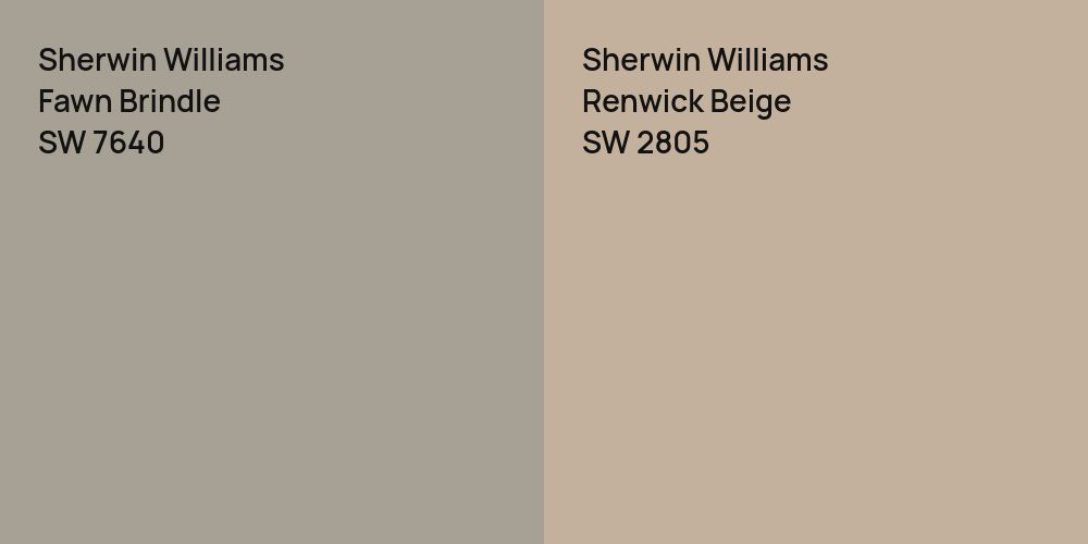 Sherwin Williams Fawn Brindle vs. Sherwin Williams Renwick Beige