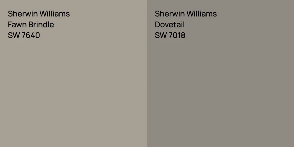 Sherwin Williams Fawn Brindle vs. Sherwin Williams Dovetail