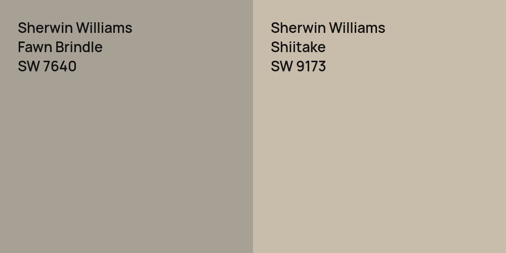 Sherwin Williams Fawn Brindle vs. Sherwin Williams Shiitake