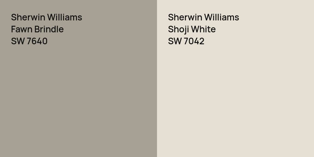 Sherwin Williams Fawn Brindle vs. Sherwin Williams Shoji White