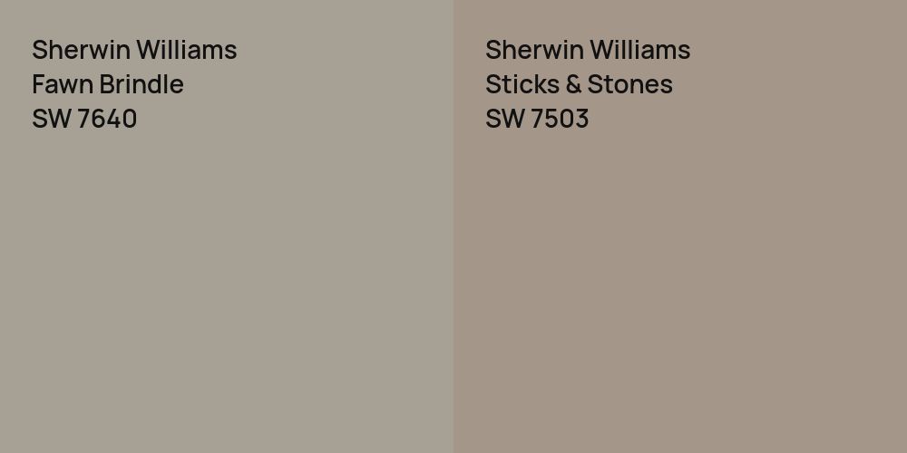 Sherwin Williams Fawn Brindle vs. Sherwin Williams Sticks & Stones