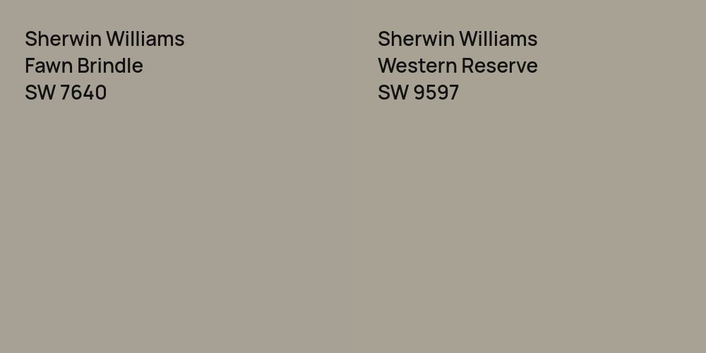 Sherwin Williams Fawn Brindle vs. Sherwin Williams Western Reserve