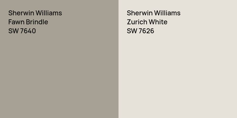 Sherwin Williams Fawn Brindle vs. Sherwin Williams Zurich White