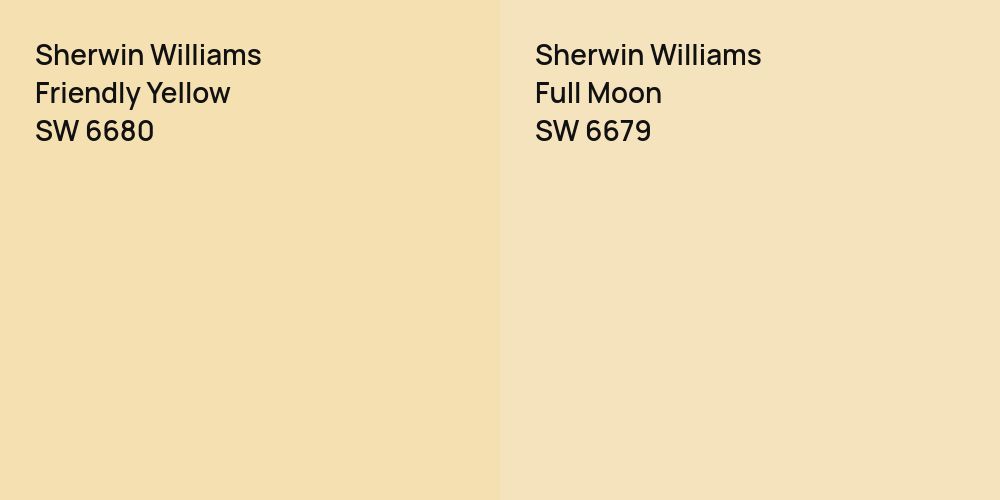 Sherwin Williams Friendly Yellow vs. Sherwin Williams Full Moon