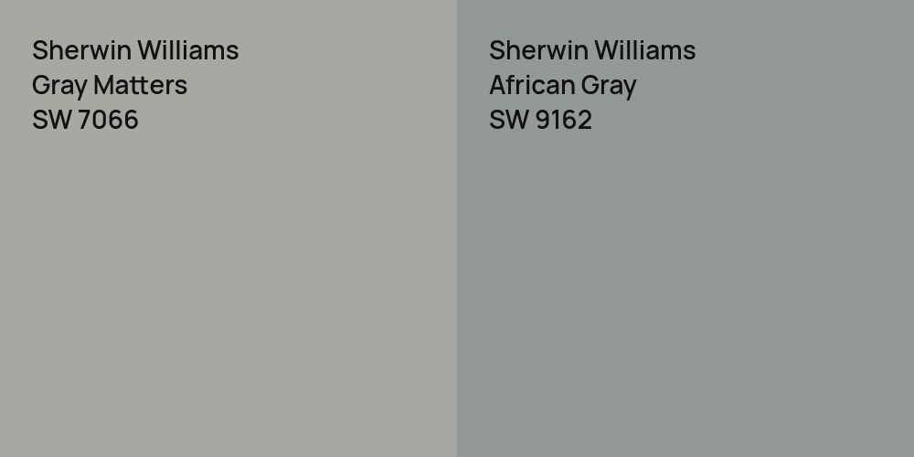 Sherwin Williams Gray Matters vs. Sherwin Williams African Gray