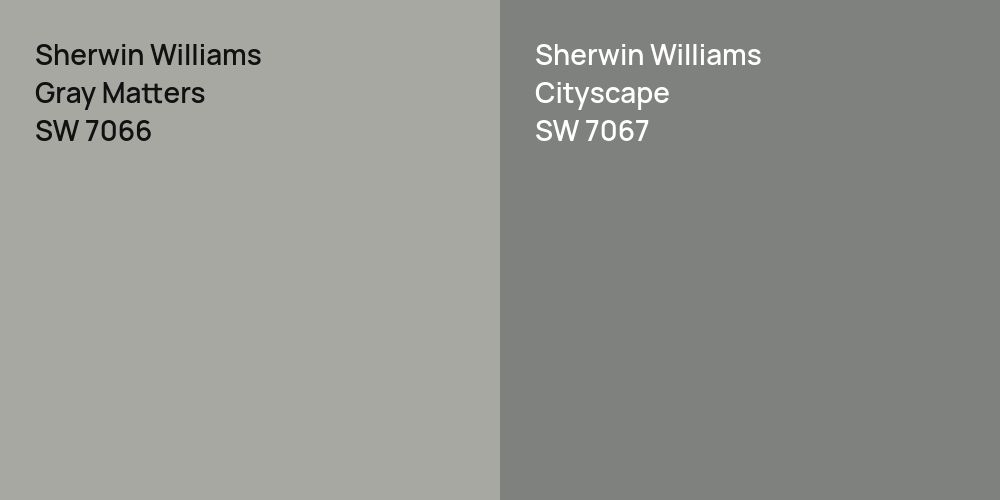 Sherwin Williams Gray Matters vs. Sherwin Williams Cityscape