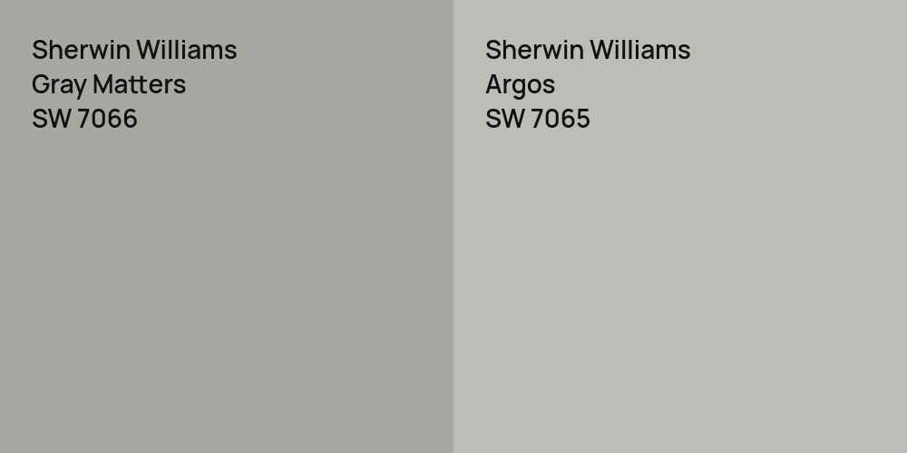 Sherwin Williams Gray Matters vs. Sherwin Williams Argos