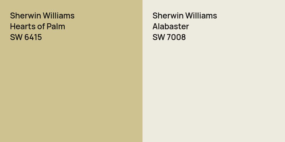 Sherwin Williams Hearts of Palm vs. Sherwin Williams Alabaster