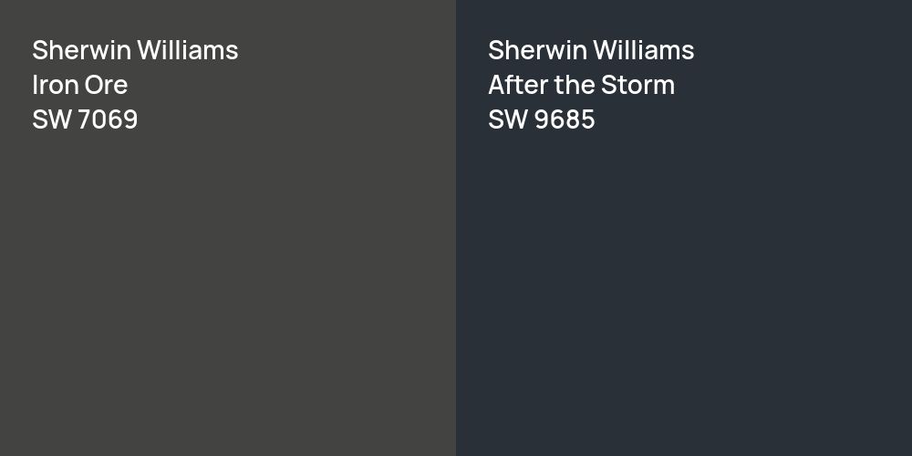 Sherwin Williams Iron Ore vs. Sherwin Williams After the Storm