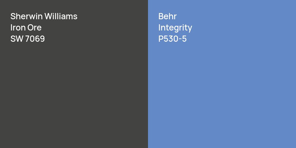 Sherwin Williams Iron Ore vs. Behr Integrity