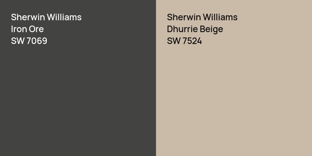 Sherwin Williams Iron Ore vs. Sherwin Williams Dhurrie Beige