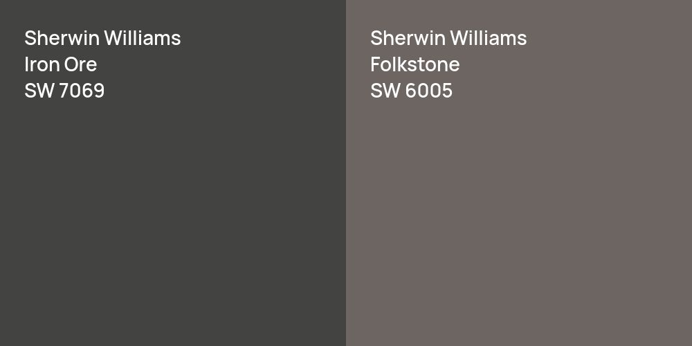 Sherwin Williams Iron Ore vs. Sherwin Williams Folkstone