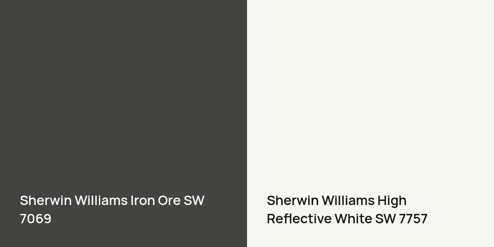 Sherwin Williams Iron Ore vs. Sherwin Williams High Reflective White