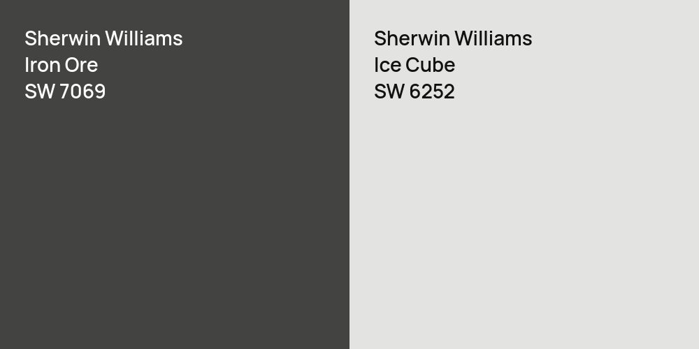 Sherwin Williams Iron Ore vs. Sherwin Williams Ice Cube