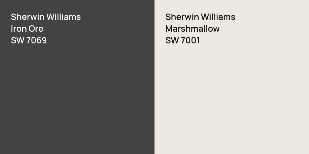 Sherwin Williams Iron Ore vs. Sherwin Williams Marshmallow