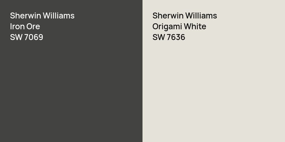 Sherwin Williams Iron Ore vs. Sherwin Williams Origami White