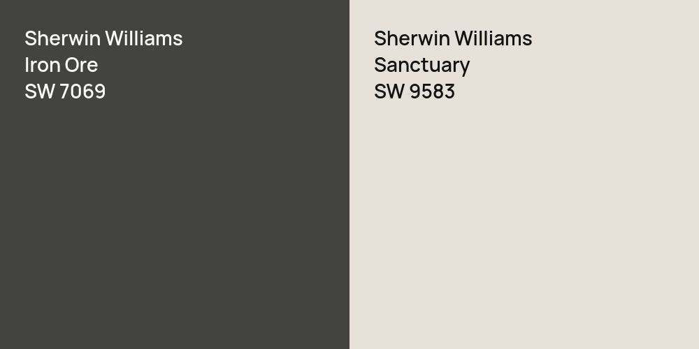 Sherwin Williams Iron Ore vs. Sherwin Williams Sanctuary