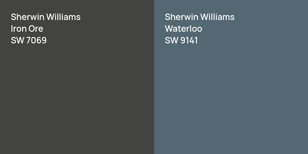 Sherwin Williams Iron Ore vs. Sherwin Williams Waterloo