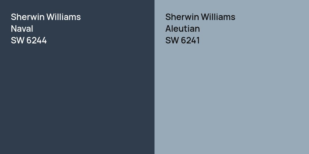 Sherwin Williams Naval vs. Sherwin Williams Aleutian