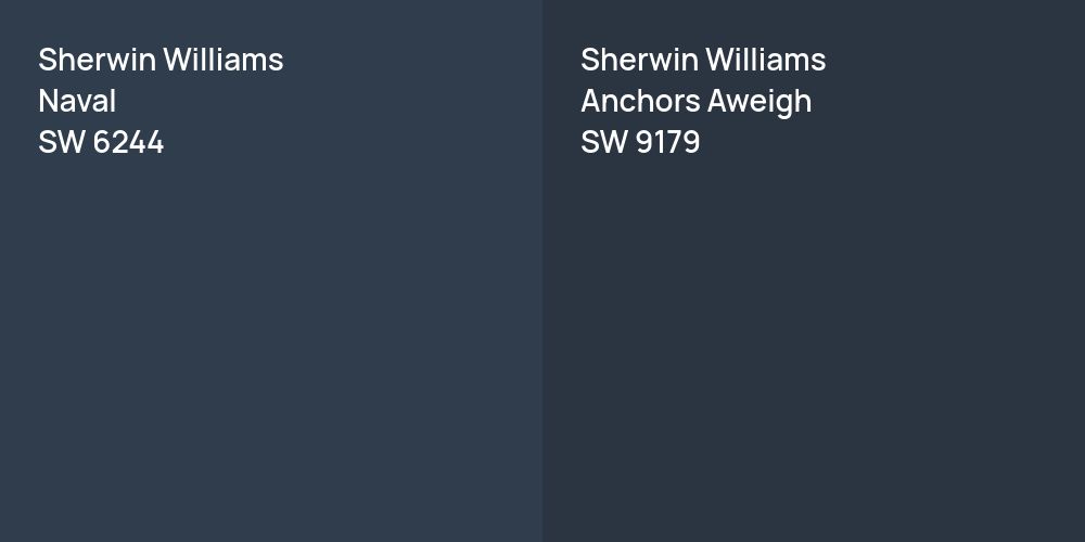 Sherwin Williams Naval vs. Sherwin Williams Anchors Aweigh