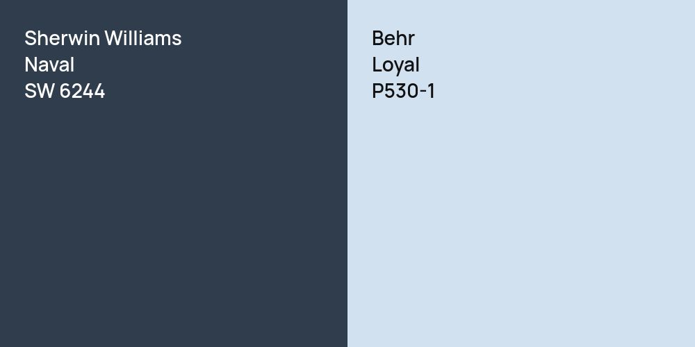 Sherwin Williams Naval vs. Behr Loyal