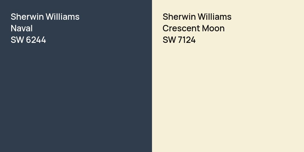 Sherwin Williams Naval vs. Sherwin Williams Crescent Moon