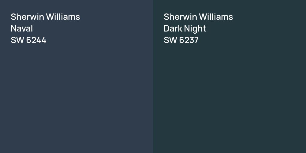 Sherwin Williams Naval vs. Sherwin Williams Dark Night