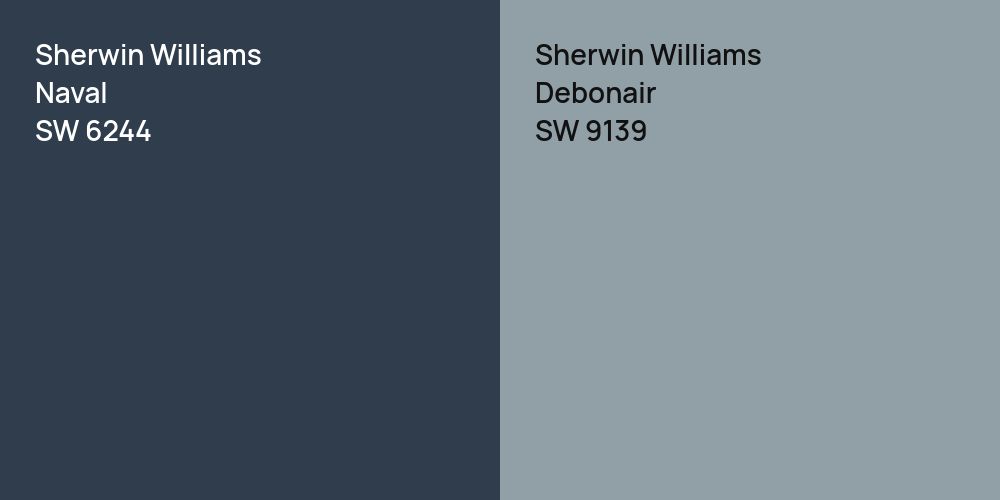 Sherwin Williams Naval vs. Sherwin Williams Debonair