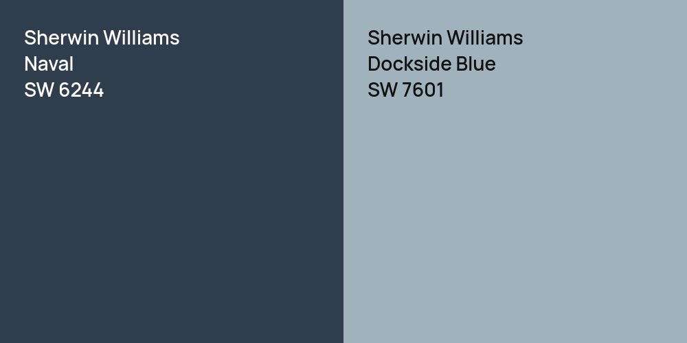 Sherwin Williams Naval vs. Sherwin Williams Dockside Blue