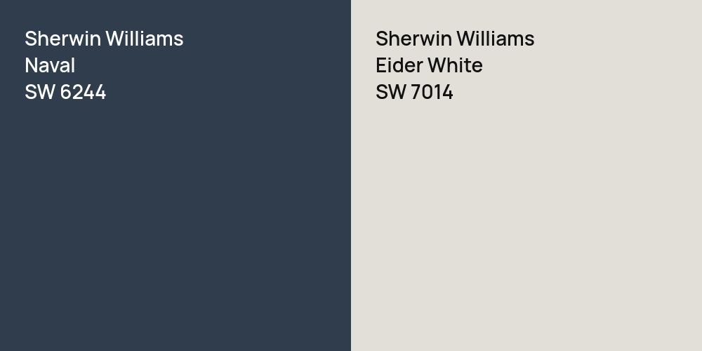 Sherwin Williams Naval vs. Sherwin Williams Eider White