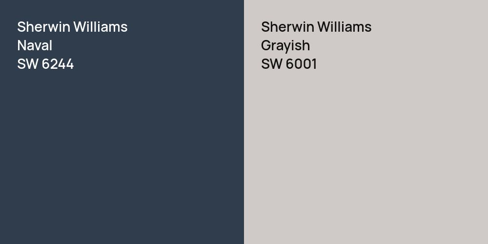 Sherwin Williams Naval vs. Sherwin Williams Grayish