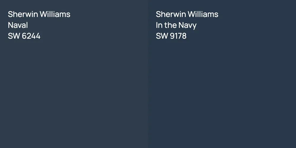 Sherwin Williams Naval vs. Sherwin Williams In the Navy