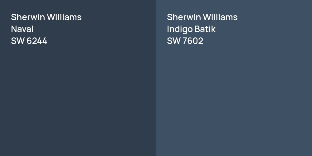 Sherwin Williams Naval vs. Sherwin Williams Indigo Batik