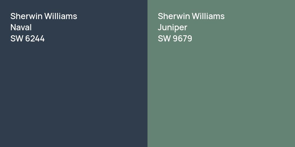 Sherwin Williams Naval vs. Sherwin Williams Juniper