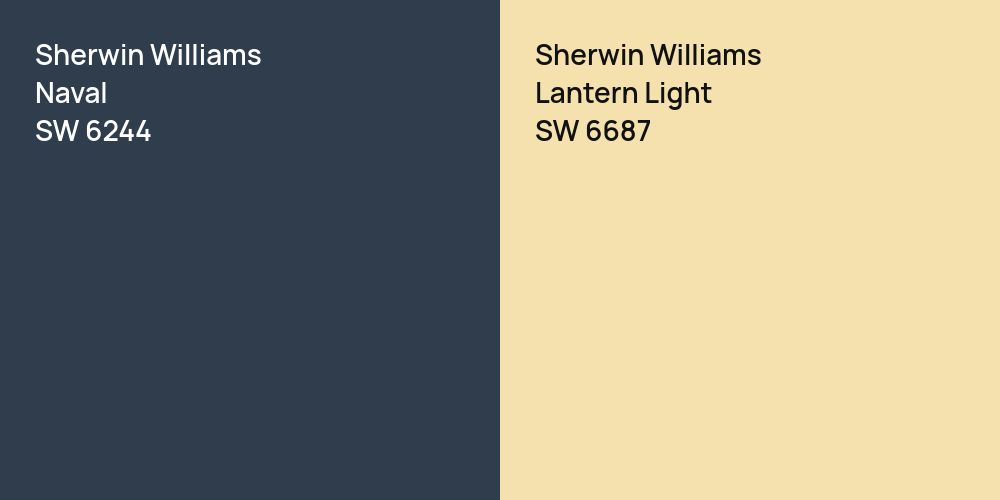 Sherwin Williams Naval vs. Sherwin Williams Lantern Light