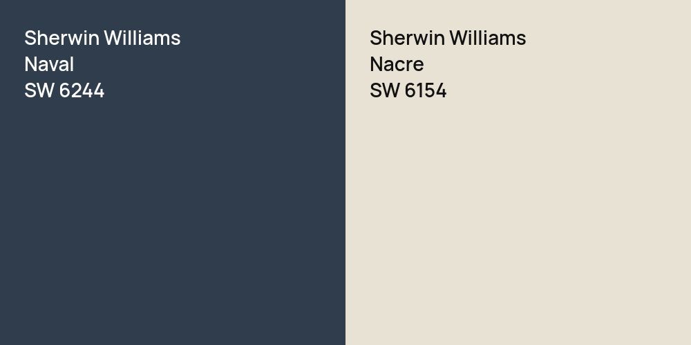 Sherwin Williams Naval vs. Sherwin Williams Nacre