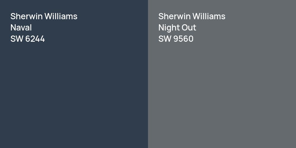 Sherwin Williams Naval vs. Sherwin Williams Night Out