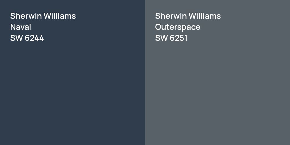 Sherwin Williams Naval vs. Sherwin Williams Outerspace