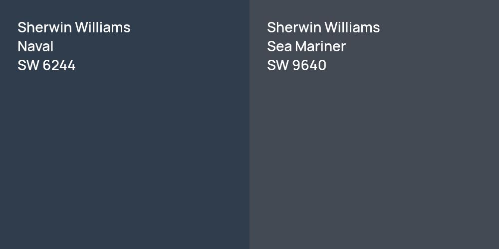 Sherwin Williams Naval vs. Sherwin Williams Sea Mariner