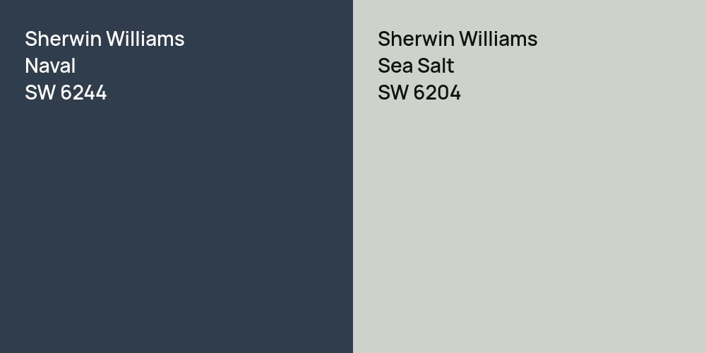 Sherwin Williams Naval vs. Sherwin Williams Sea Salt