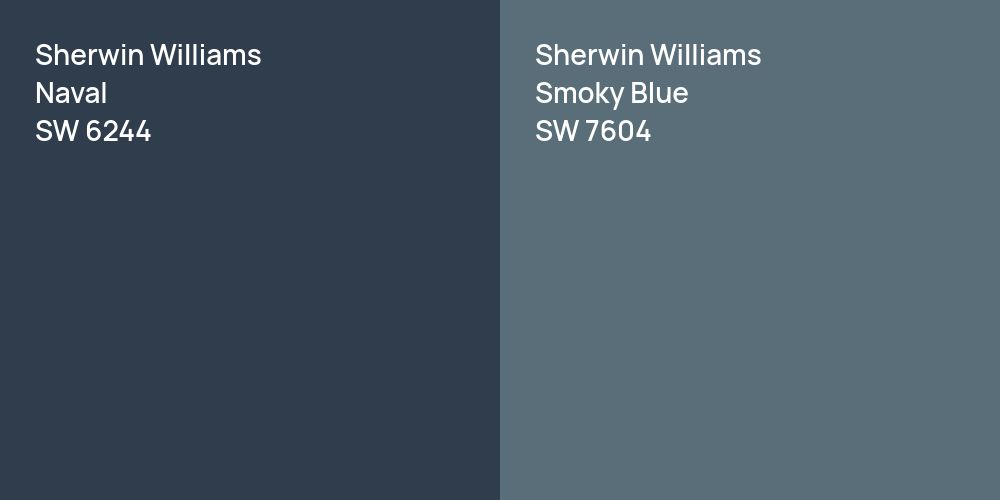 Sherwin Williams Naval vs. Sherwin Williams Smoky Blue